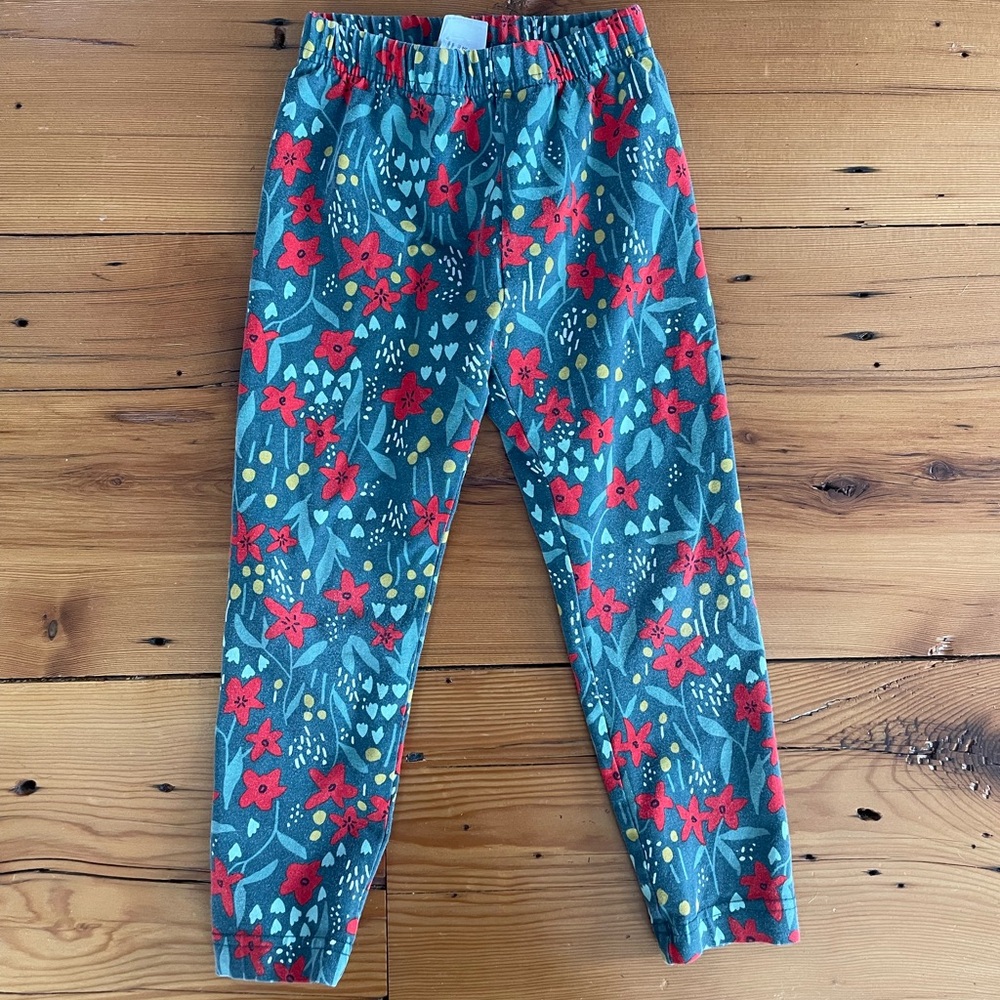 Hanna Andersson Kids Leggings - Red and Blue Floral